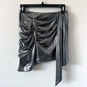 Retrofête Luna Draped Lamé Mini Skirt, size XS, Like New